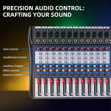12 Channel Sound Audio Mixer