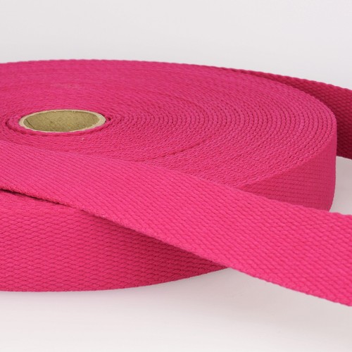 Pink cotton webbing strap - cotton,