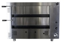 Commercial Twin 2 Deck Gas Pizza Oven Heavy Duty Countertop Cooks 8 x 12" Pizzas