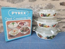 Set Of 3 Opal Pyrex Tuscany