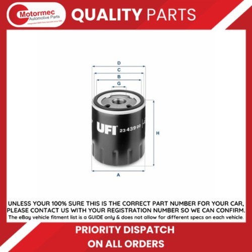 Ufi oil filter 439 00 - ufi,