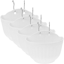  4 Sets Wall Hanging Planters Balcony Planter Garden Hanging Plant Pot Wall