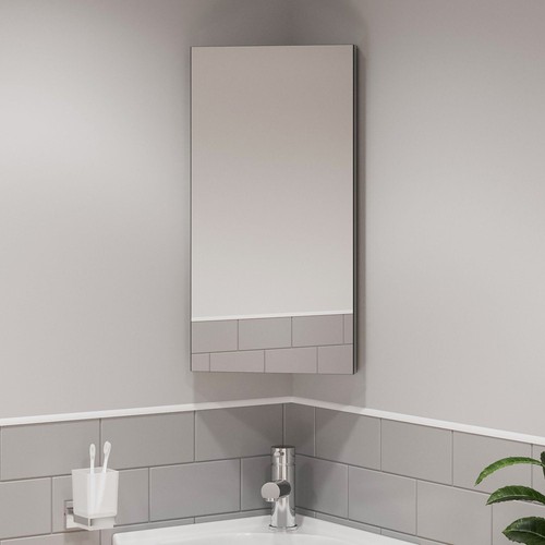 Corner bathroom mirror cabinet - mirror,
