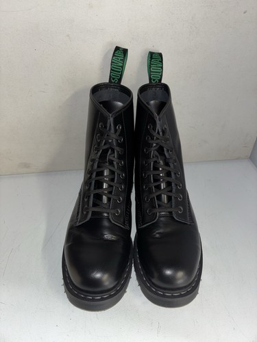 Solovair black leather - black,