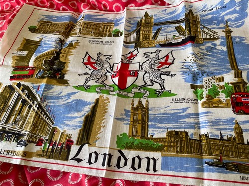 Vintage irish linen teatowel - vintage,