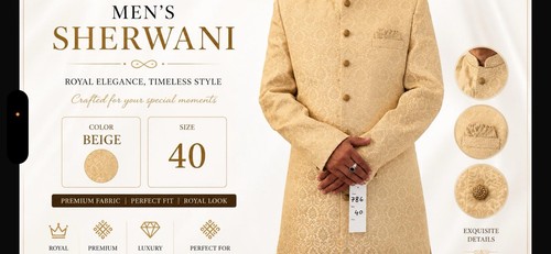 Men sherwani size 40 - men’s,
