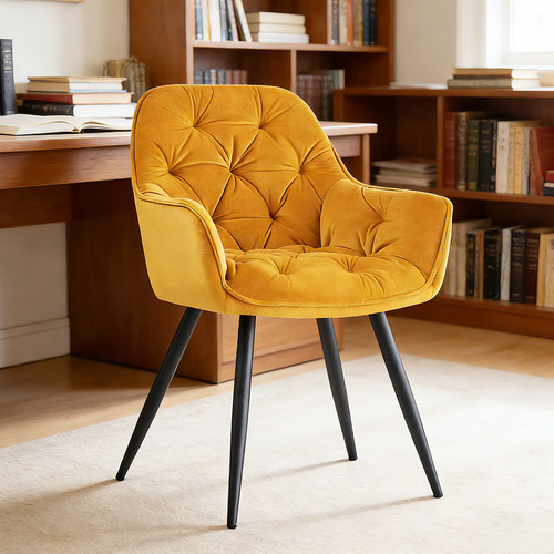 Velvet dining chair padded - velvet,