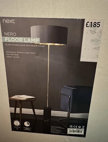 Next nero floor lamp heavy - next,