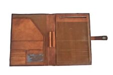 Genuine Leather Portfolio Padfolio A4 Case Executive Business Organizer Folder