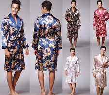 Mens Satin Silk Pajamas Kimono