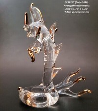 BEAUTIFUL Glass SERPENT Glass DRAGON Glass LIZARD Glass Animal Figurine Ornament