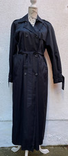 Ladies Black Trench Coat M UK 12 Rain Coat Mac M&S X Long Marks & Spencer Lined 