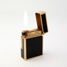 Vintage ST Dupont Line 1 1S BR Lighter Black Lacquer. Laque de Chine. France