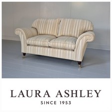 Spotless Laura Ashley Mortimer sofa, 183cm, Luxford Stripe Off White, RRP £1850