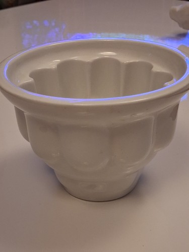Vintage white ceramic jelly - ceramic,