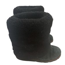 Ugg Australia Uggs Maylin Foldover Shearling Suede Boot Sz 6 Black