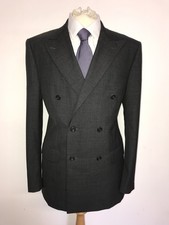 AQUASCUTUM - Mens DARK GREY WOOL & CASHMERE SUIT - 42 Reg - W34 L29 -GORGEOUS