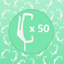 Drape Extra Valance Lux 50 CURTAIN HOOKS Glider Runner Rail Track White Plastic