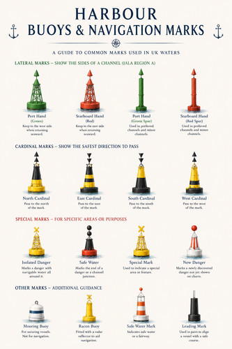 Harbour buoys navigation - buoys, &
