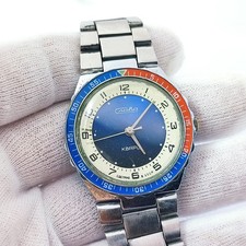 ⭐ Rare VINTAGE Soviet wrist watch Slava Pepsi quartz 3056 Made in USSR 1970s -