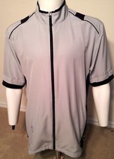 Adidas Mens Golf Wind Vest Clima Proof Front Zip Grey Medium Pre-Owned