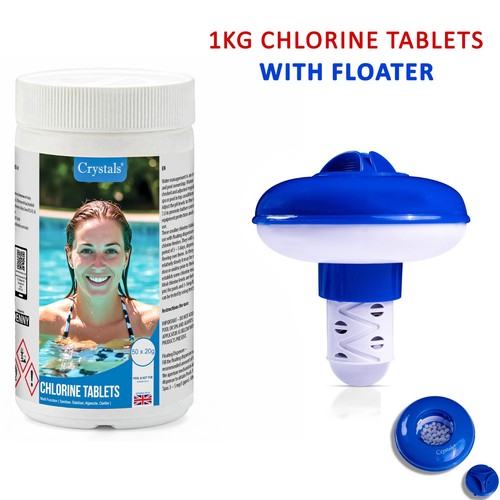 Chlorine tablets floating - +,