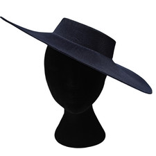 navy large DIY fascinator base wedding hat Kentucky Derby Royal Ascot