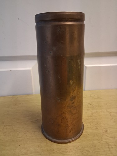 1981 brass 76mm trench art - brass,