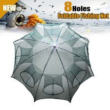 Crab Net Trap Cast Dip Cage Foldable Fishing Bait Fish Minnow Crawfish Shrimp UK