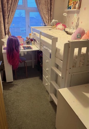 Cabin bed with - bed, desk