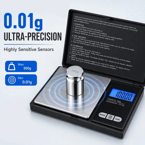 01g 500g digital weighing - 0.01g-500g,