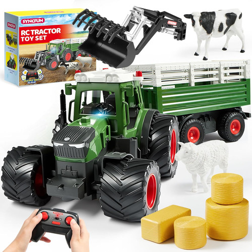 Tractor toy set large - toy, –