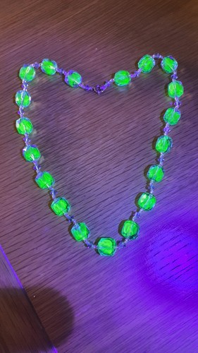 Uranium glass necklace - uranium,