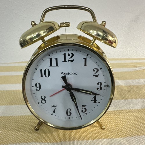 Vintage gold westclox alarm - gold,