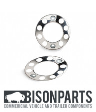 22.5" UNIVERSAL TRUCK FRONT WHEEL TRIM COVER DOUGHNUT SUITS DAF & IVECO (PAIR)