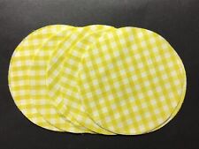 25 YELLOW gingham check fabric