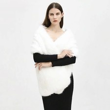 Winter Cape Elegant White Faux