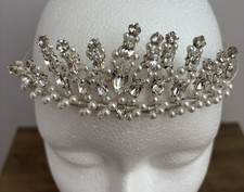 Bridal Tiara Crystal Pearl