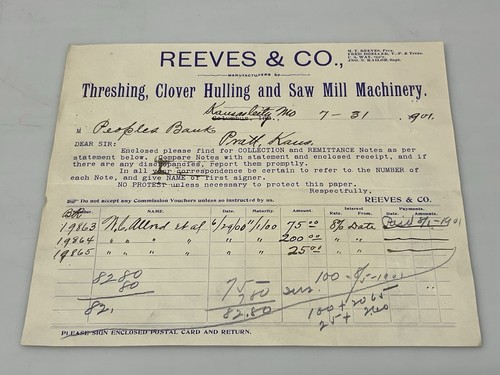 Reeves threshing machine - reeves, co