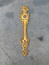 Vintage French Brass Door Finger Plate Back Plate Escutcheon