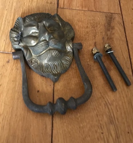 Vintage cast brass lions - , head