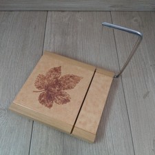 Cheese Wire Tile Board Brown Leaf Design By Wood Wot Knots Wales Vintage