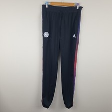 Adidas Streetball Tracksuit Bottoms Men's Small Black Full Leg Snap Popper