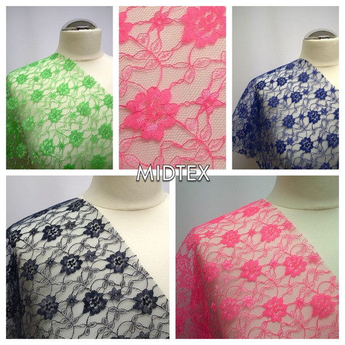Floral lace net fabric per - net,