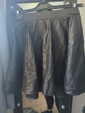 Black Mini PVC Skirt Size 10