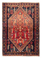 3'10" x 5'7" Traditional Vintage Hand Knotted Area Rug Oriental Wool Carpet