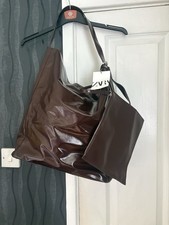 Zara Faux Leather Tote Shopper