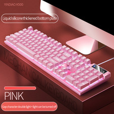 Pink Gaming Keyboard w104 Keys