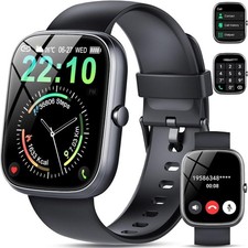 Smart Watch Make Calls 1.91"HD Touch Fitness Monitor 100+ Sport Modes Waterproof