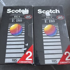 4 Scotch Extra Grade Plus E180 VHS Blank Video Cassettes - Sealed 